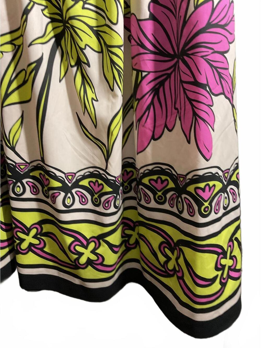Ashley Stewart Bright Floral Print Maxi Skirt with Elastic Waist 22/24 - Picture 4 of 7